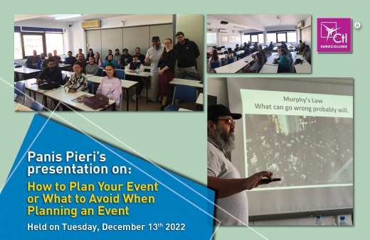 Panis Pieri’s presentation on How to Plan Your Event